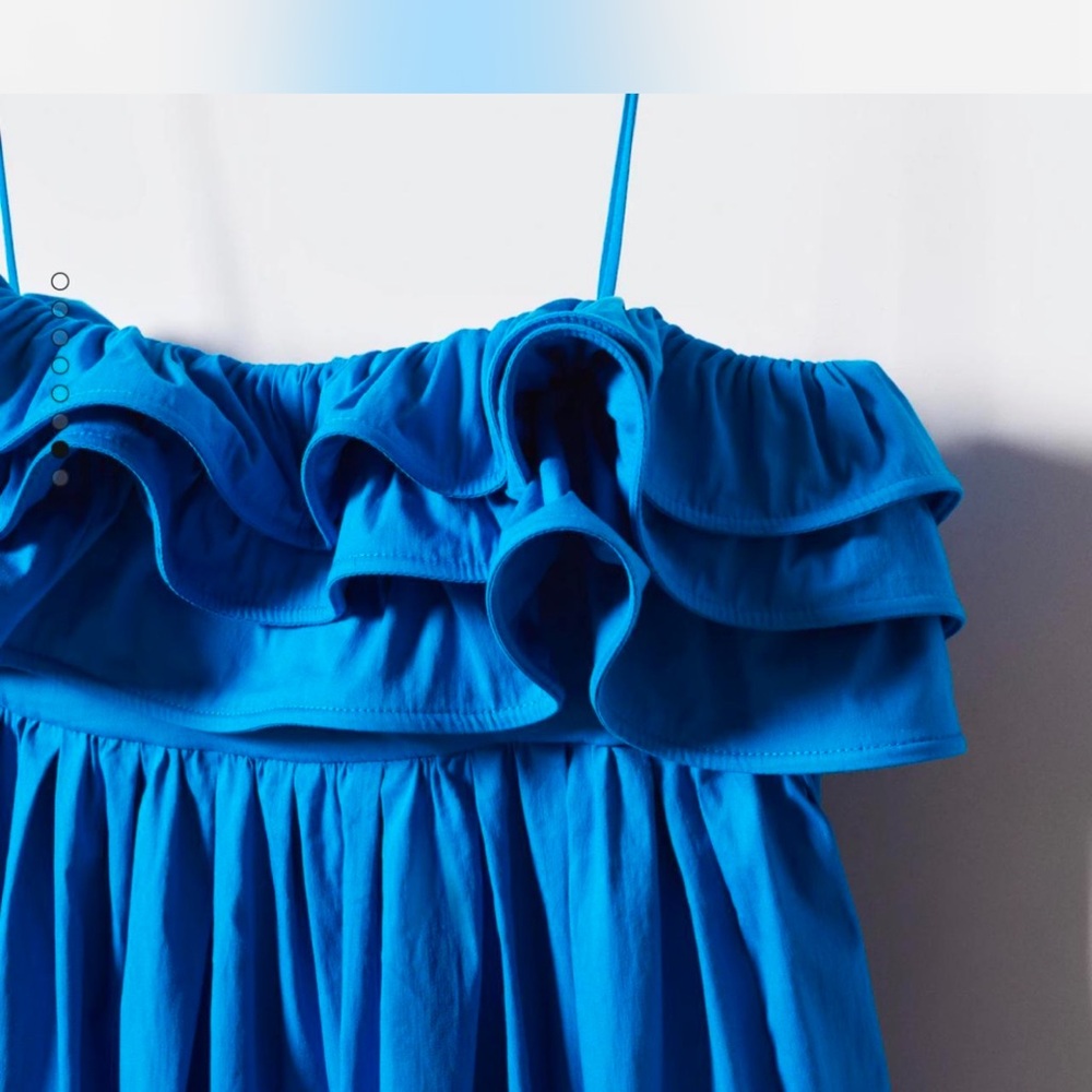Mango Blue Ruffle Maxi Dress - Picture 3 of 7